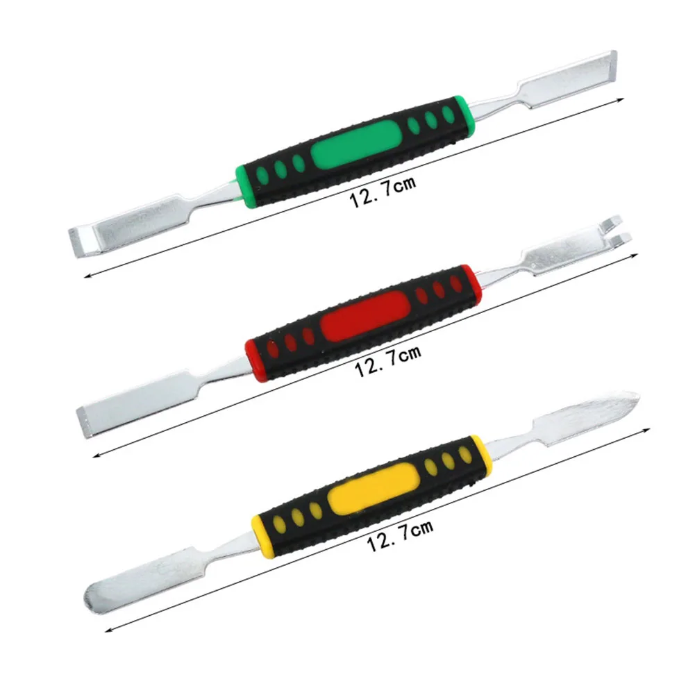 3 pçs ferramenta de abertura de curiosidade ferramenta do telefone móvel metal spudger pé de cabra ferramenta de curiosidade 3 pçs ferramentas de abertura design de cabeças duplas