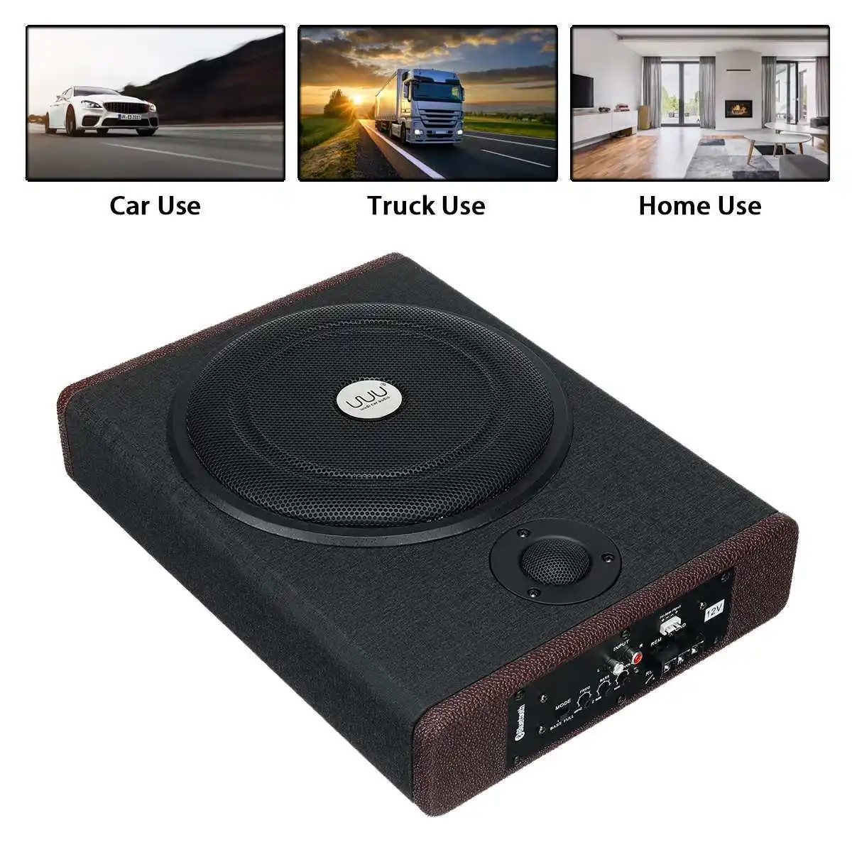 

2025 hot sale Cross-border seat audio 12v car-specific overweight bass car seat Bluetooth ultra-thin 10-inch subwoofer