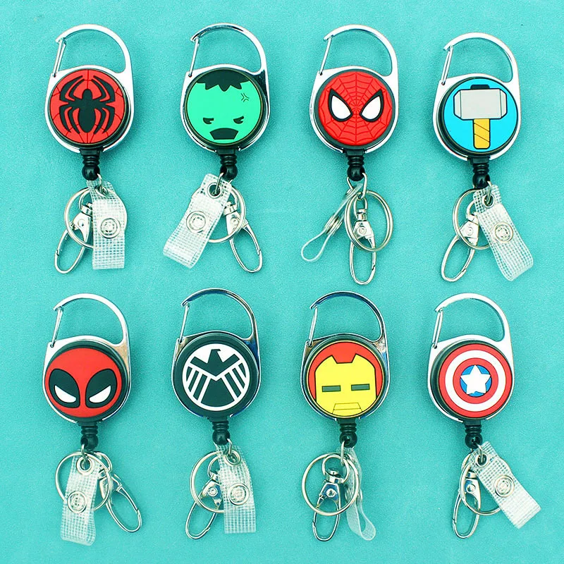 

Logo Hero Boy Style Multipurpose Rotate Badge Reel Workers Nurse ID Holder Girl Boy Retractable Name Card Holder Accessory