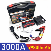 99800mAh 20000mAh Car Jump Starter 3000A Starting Device Portable Power Bank Battery Starter Launcher For Car Booster Articles
