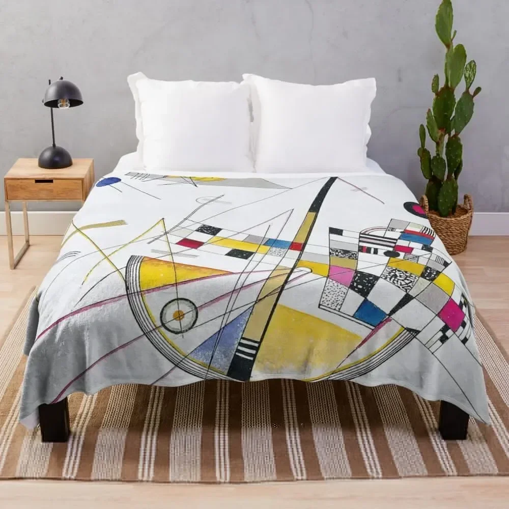 

Delicate Tension by Wassily Kandinsky Throw Blanket Warm Cozy Throw Blanket for Living Room Couch