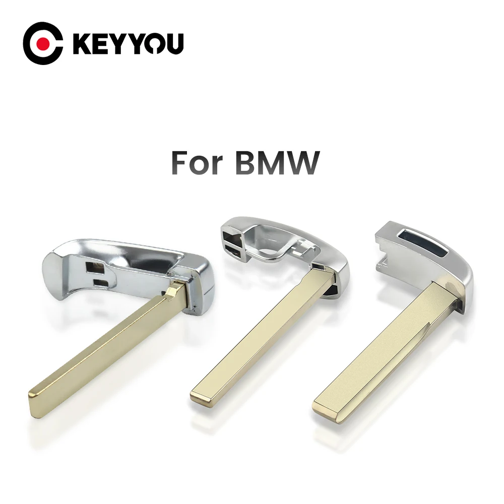 KEYYOU For BMW CAS4 F 3 5 7 Series E90 E92 E93 X5 F10 F20 F30 F40 New 5 7 Series Uncut Blank Key Blade Key Emergency Key Blade