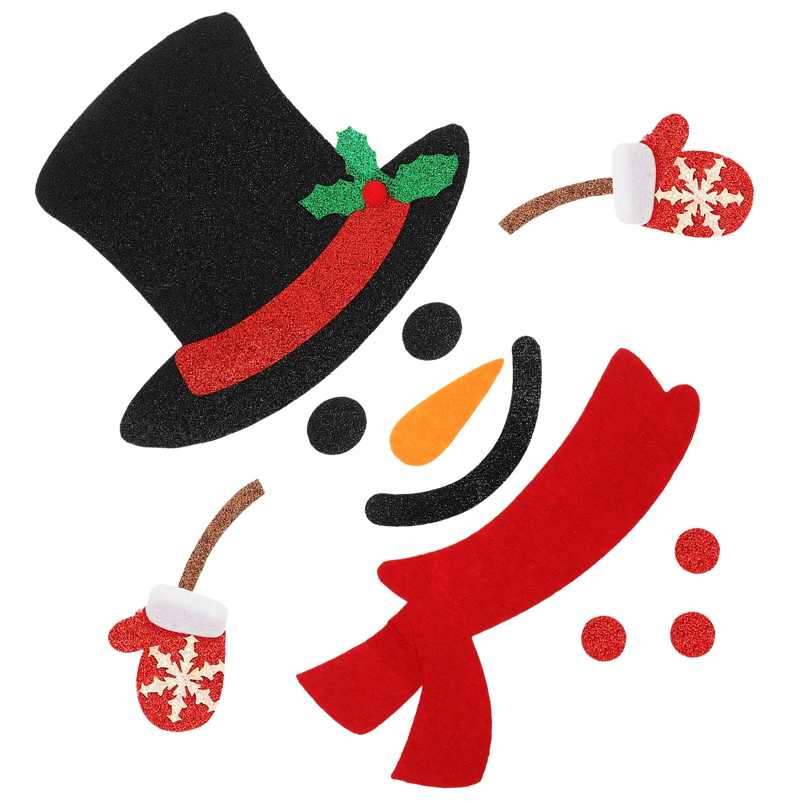 

Non-Woven Christmas Snowman Door Stickers Easy Peel Snowman Window Clings Xmas Wall Decals Christmas Home Decor