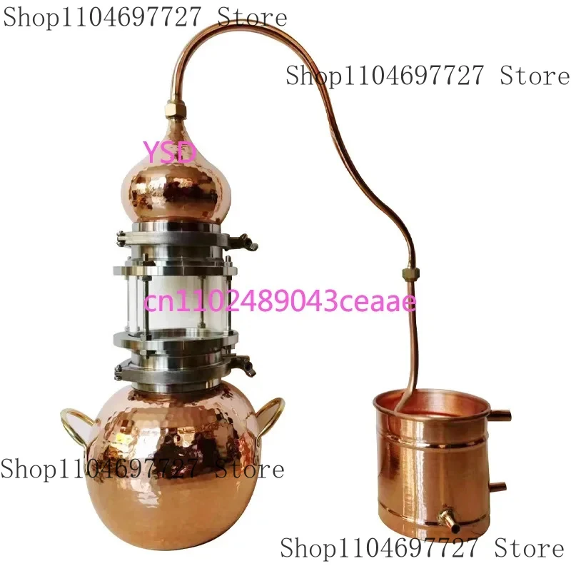 Pure Copper Small Household Distillation Equipment Ancient Style Hydrosol Machine Suitable For Wine Distilling