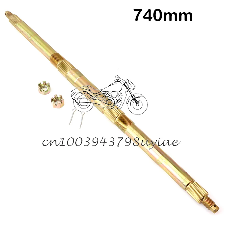 

740mm Rear Heavy Axle Fit For DIY 49cc 50cc 110cc 125cc Electric Mini Kids Go Buggy ATV Vehicle Kart Quad Bike