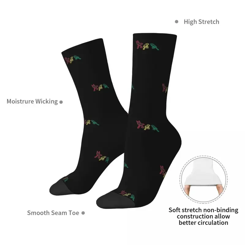 Y2K Bob Marley Ajax - Three Little Birds Harajuku Sweat Absorbing Stockings All Season Long Socks Accessories For Unisex Gifts