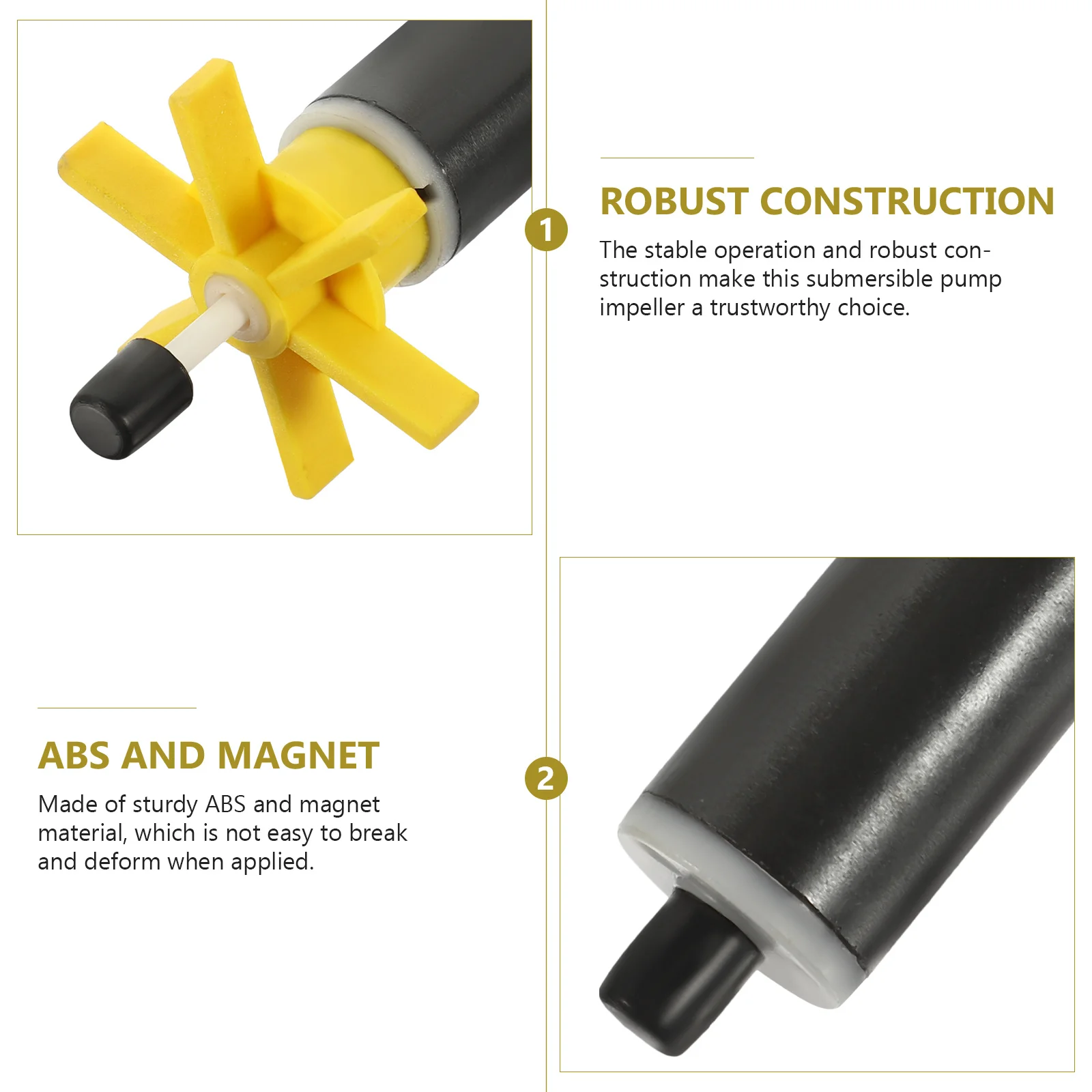 

Submersible Pump Rotor Impeller Replacement Abs Magnetic Material For Aquarium Water Pump Parts Fast Installation