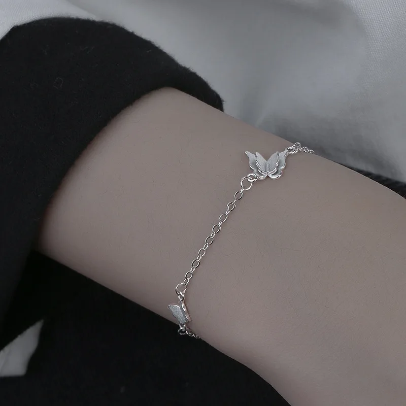 VENTFILLE 925 zilveren diamanten bezaaide vlinderarmband damesmode temperament bloem verstelbare armband