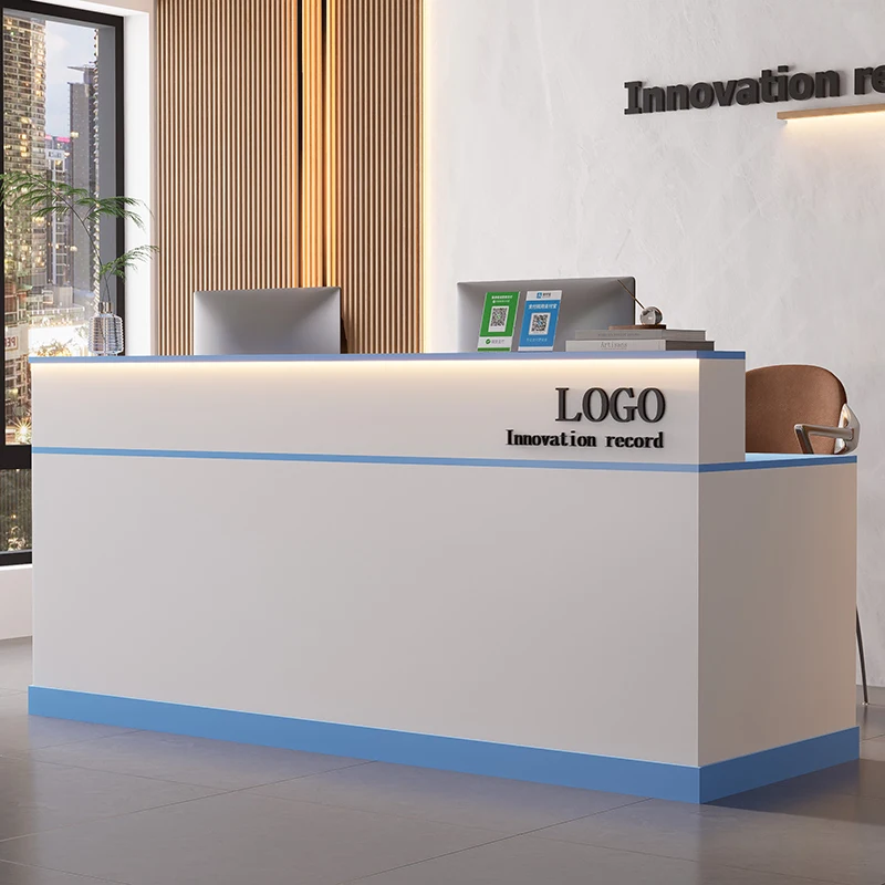 Banchi reception per hotel Cassettiera arancione Banchi reception classici Mobili reception angolari di lusso Mostrador