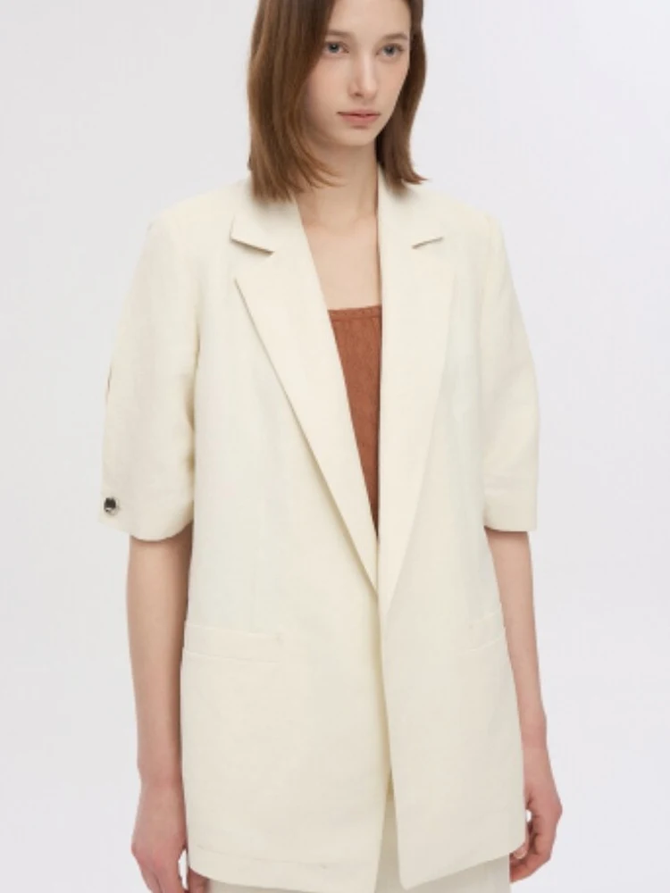 

Business Casual Short Sleeve Suit Women's Loose Fit Style Korean Version Simple Design Commute Ready Professional Apparel