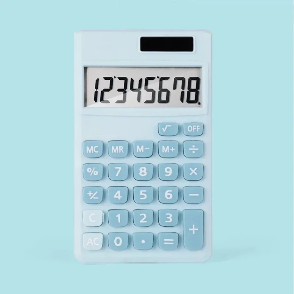 Three-dimensional Electronic Calculator Press Silently Plastic Portable Small Computer Energy Saving Solar Energy