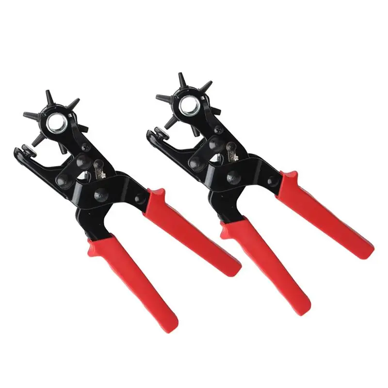 J1UL1N Belt Hole Puncher Leather Hole Punch Eyelet Tool 6 Round Holes Multi-Size Hole Puncher For Belts Watch Bands Straps