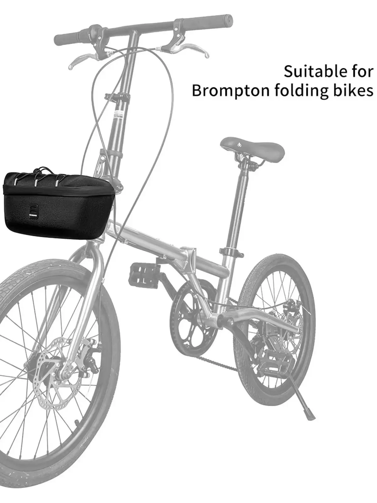 AliExpress NONE Folding Bike Front Bag 4L EVA Hard Shell Bike Basket Bag Quick Release Storage Bag for Brompton Dahang NEO Folding Bike