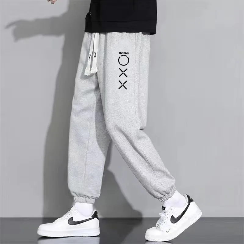 

2023 New Spring and Autumn Fashion Casual Versatile Trendy Loose Binding Leggings Large Letter Temperament Men's Sports Pants