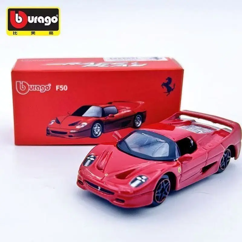

Bbrago 1:64 Scale Ferrari F50 Red Sports Car Realistic Alloy Toy Car Model Miniature Ornament