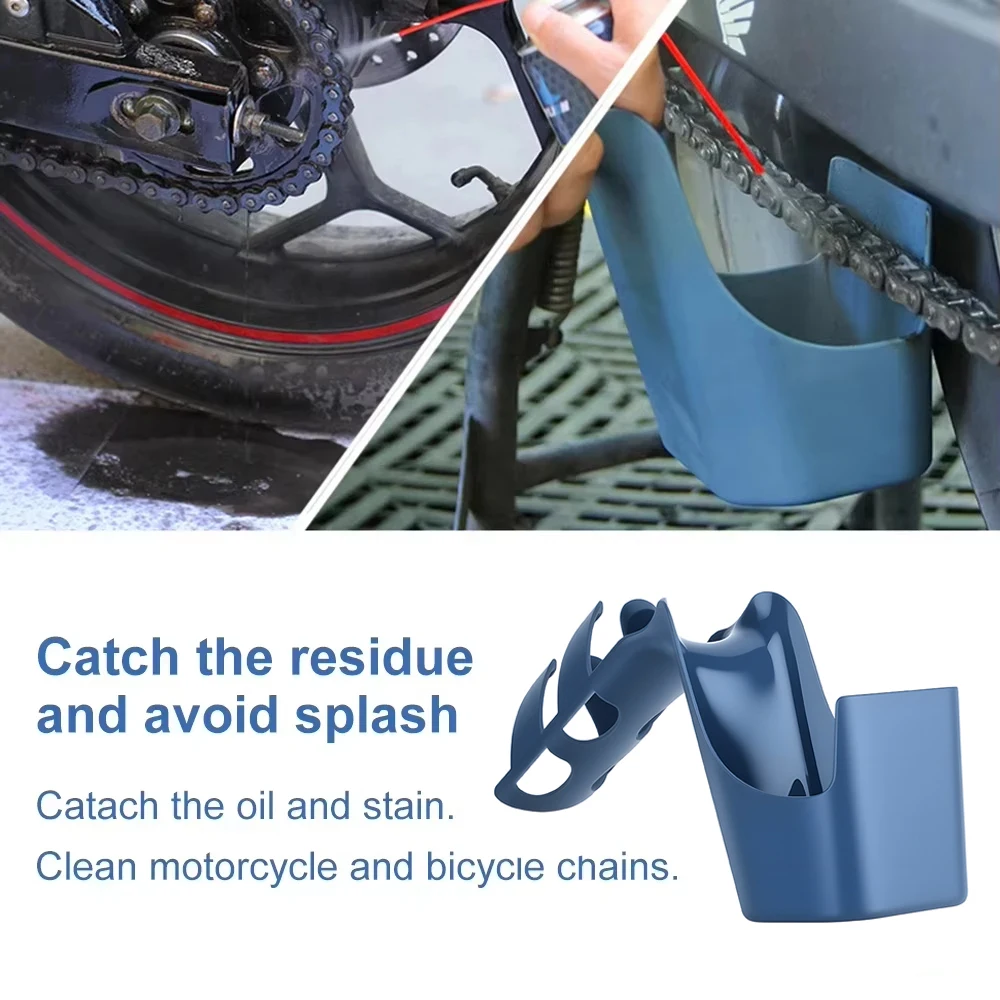 صندوق أدوات تخزين بقع الزيت للدراجات النارية، مجموعة أدوات مضادة للرذاذ مع زيت سلسلة لصيانة المركبات #4