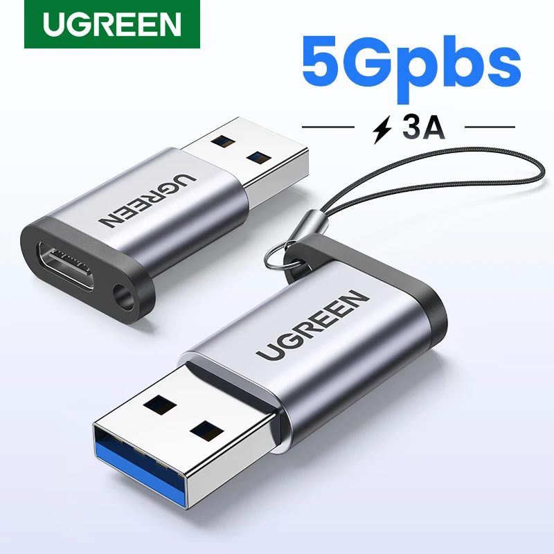Ugreen USB C Adapter USB 3.0 2.0 męski na USB 3.1 typ C żeński type-c Adapter do laptopa Samsung Xiaomi 10 słuchawka USB Adapter — zdjęcie produktu 7
