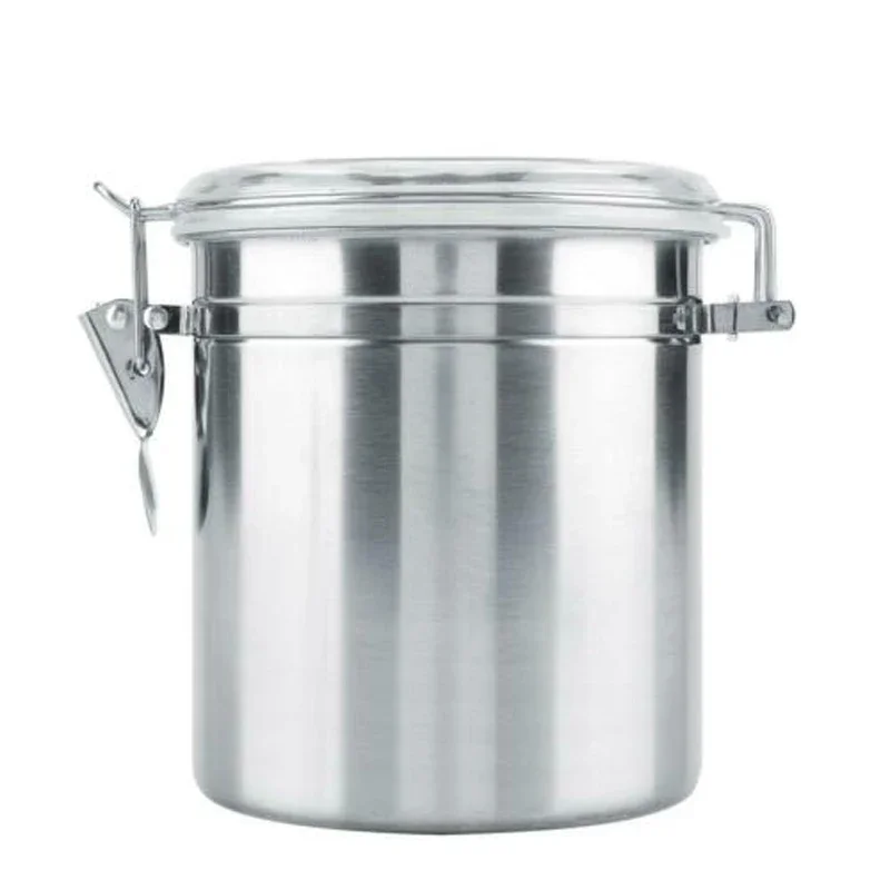 Stainless Steel Storage Box Kitchen Organisation Rice Bean Grains Snack Tea Food Dining Bar Canister Container