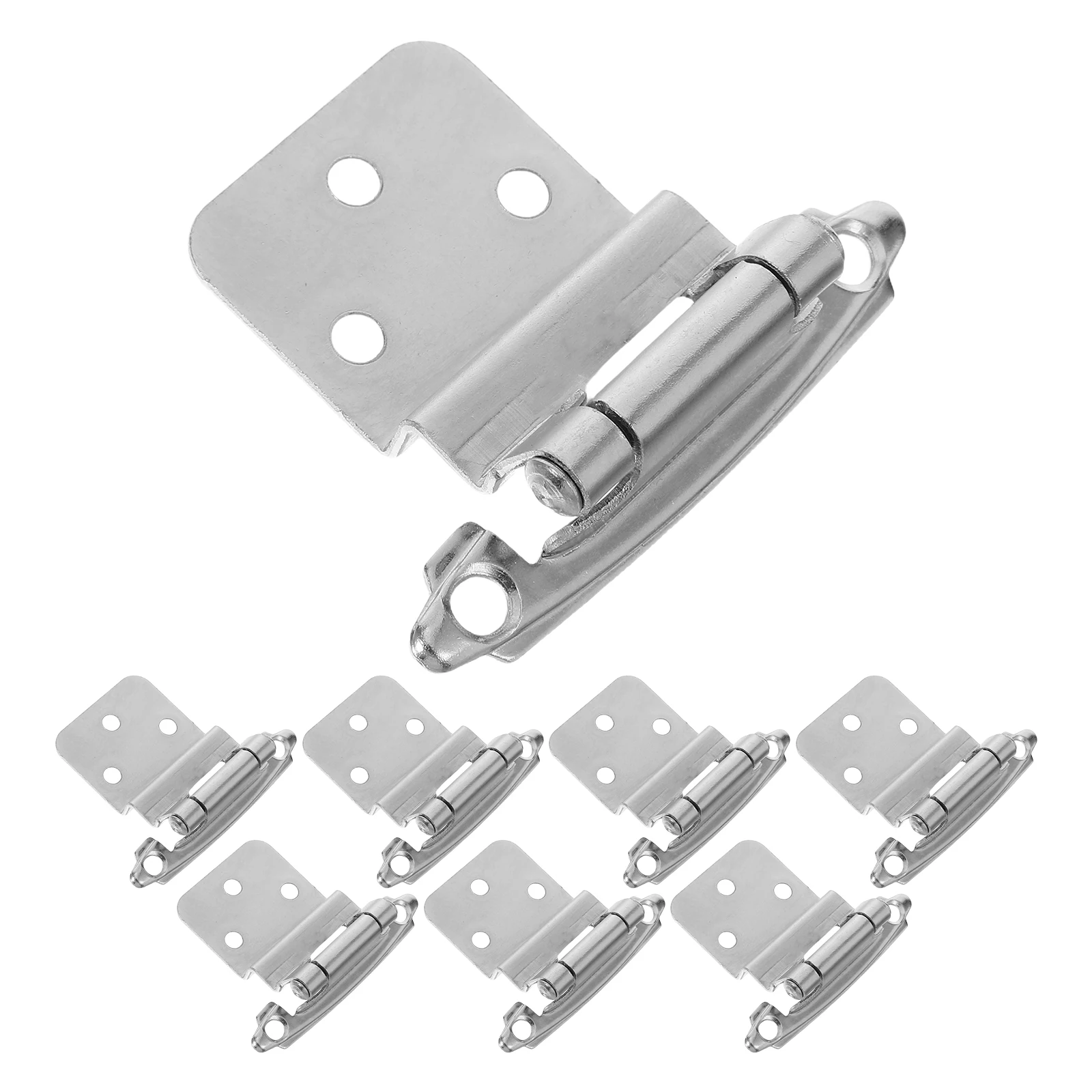 

8 Pcs Recessed Cabinet Hinges Furniture Hardware Wardrobe Iron Flush Mount Inset