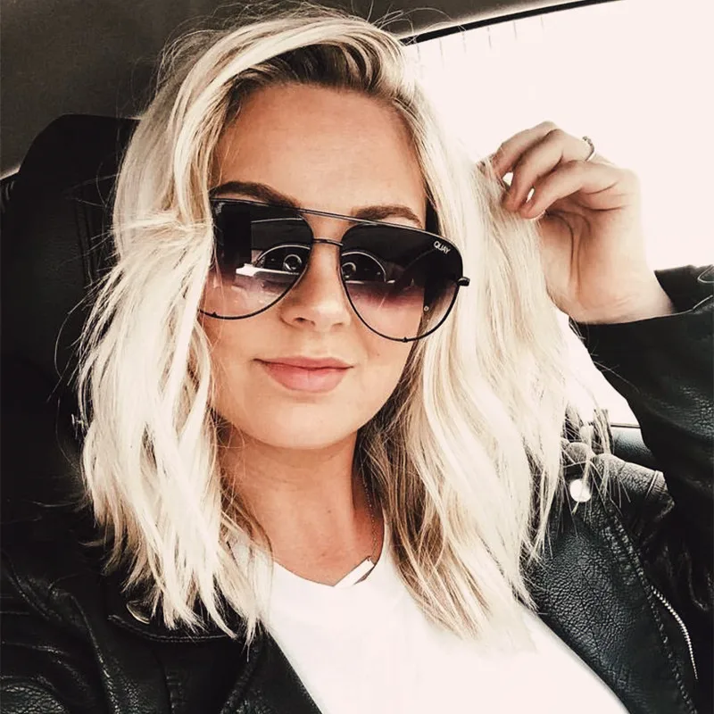 

Luxury Pilot Quay Sunglasses Women Men Retro Driving Traveling Sun Glasses for Women HIGH KEY Brand Designer Male Metal Eyewear
