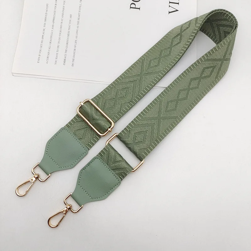 IGNICASE New Rhombus Wide Shoulder Strap Adjustable Solid Color Versatile Webbing Accessories Women's Bag Replacement Belt
