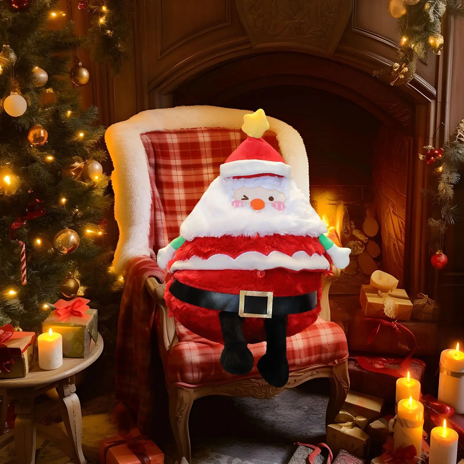Christmas Stuffed Toy Cute Cushion Doll for Holiday Winter Couch Sofa