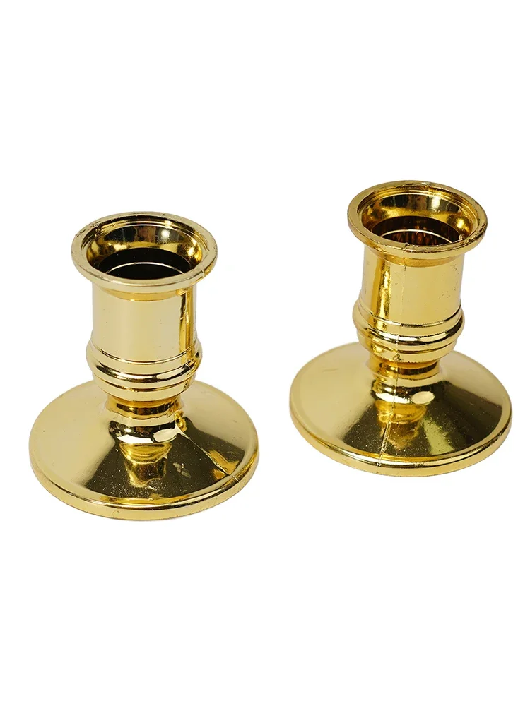 New Tools Holders Candle Holders Candle Excellent Superior 2pcs Candlestick Dinner Decor Plastic Silver-Plated