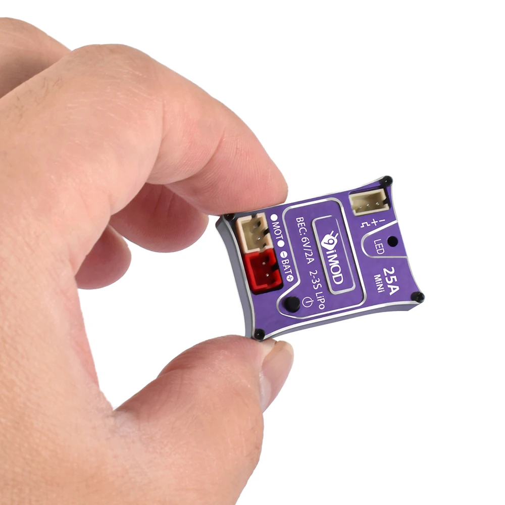 

9IMOD MINI 25A Матовый ESC 6V/2A BEC 2-3S LiPo IP65 Водонепроницаемый для гусеничного автомобиля 1/18 1/24