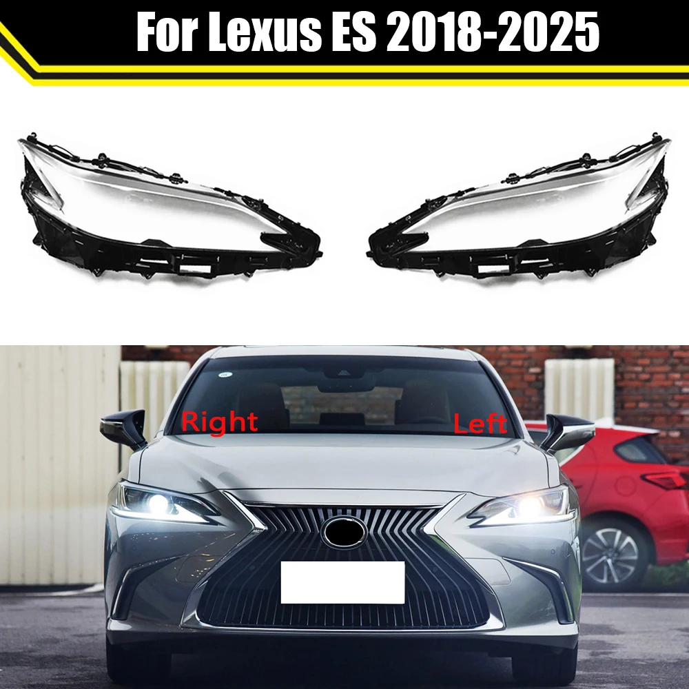 

Передний абажур для Lexus ES ES200 ES260 ES300 ES350 2018-2025 ​ Прозрачный чехол для фар автомобиля