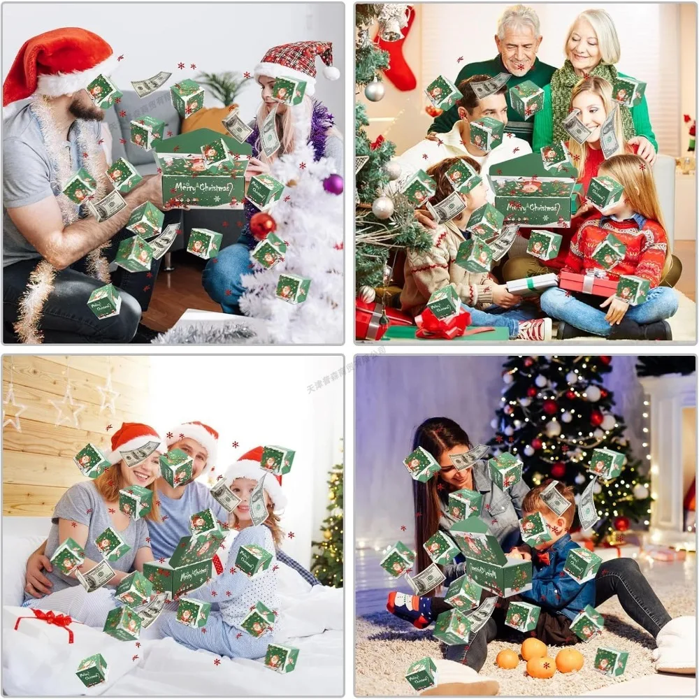 مفاجأة هدية مربع انفجار للمال فريدة من نوعها قابلة للطي كذاب المغلف الأحمر هدية مربع لعيد ميلاد الذكرى عيد الحب اقتراح