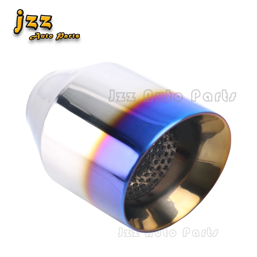 

Universal Burnt Blue Tail Throat Stainless Steel Tips 2" Inlet 4" Exhaust Tips Decorative Exhaust Pipe Weld-on