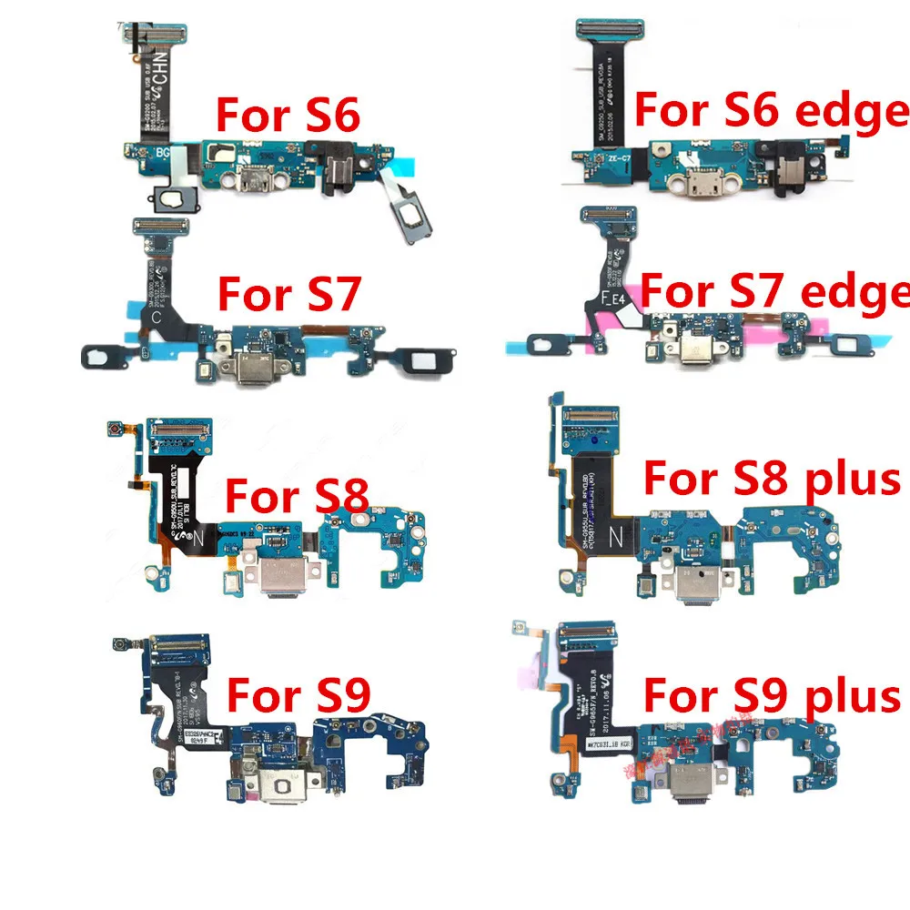 Cavo flessibile per connettore dock jack per porta caricatore USB da 1 pezzo per Samsung Galaxy S6 S7 S8 S9 Edge Plus modulo scheda di ricarica 955 G960F
