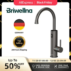 Briwellna Electric Faucet Instant Hot Water Tap 220V Tankless Water Heater Faucet With Digital Display Kitchen Tap Geyser
