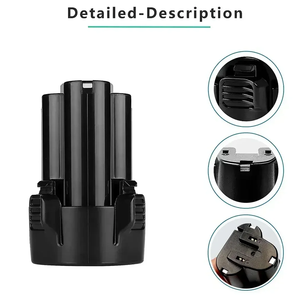 แบตเตอรี่ลิเธียมไอออน 10.8V 3000mAh ความจุจริง สำหรับ Makita BL1013 BL1014 BL 1013 BL 1014 LCT203W 194550-6 194551-4 195332-9 DF030D