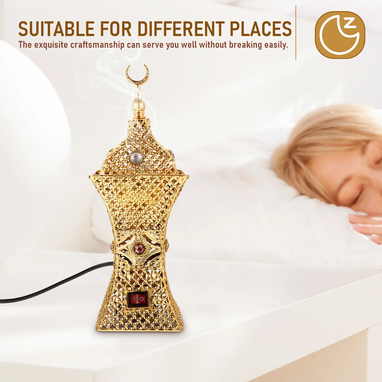 

Electric Incense Burner Plug in Eu Arabic Censer Holder High Temperature Aromatherapy Burner Decorative Incense Holder
