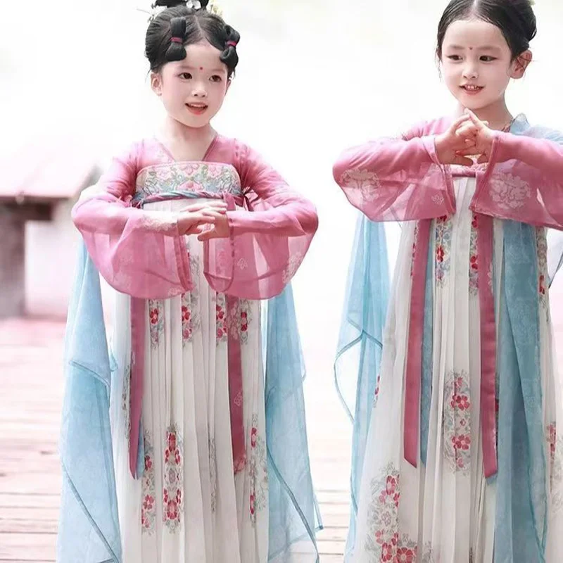 Chinese Hanfu retro cute imitation Tang Dynasty girls' dress - view 6