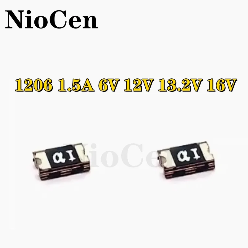 

（10pcs）NSMD150 1206 1.5A 6V 12V 13.2V 16V SMT Self Recovery Fuse NSMD150 1206 1.5A 6V 12V 13.2V 16V