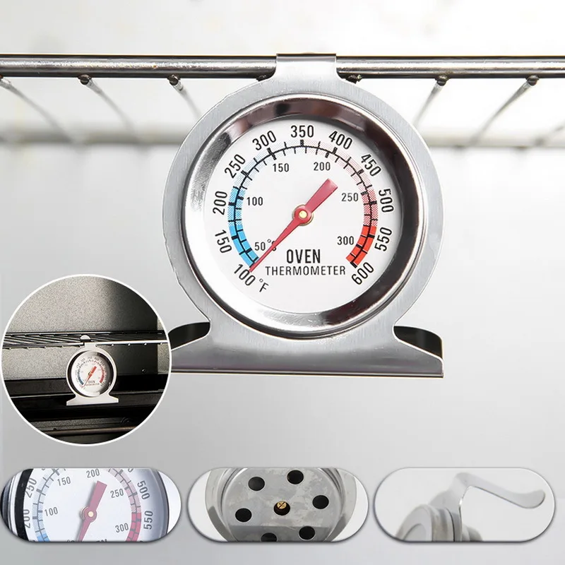 Therye.com-Jauge de température en acier inoxydable pour cuisinière à four, température du gril pour la maison, la cuisine, les aliments, 50-300 ℃
