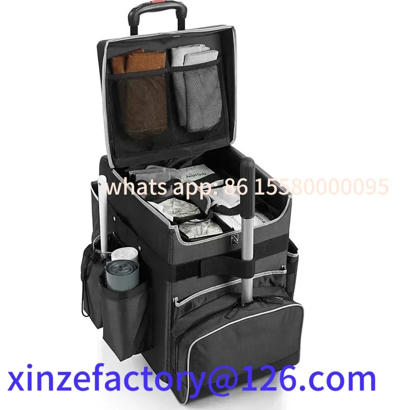 

Customizable Commercial Janitorial Trolley Cart Hotel Cleaning Supplies housekeeping trolley cart