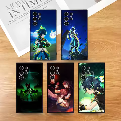 Genshin Impact Kinich Phone Case For Samsung Galaxy S25 S24 S22 S23 Ultra S21 S20 Plus 5G Frosted Non-Slip Full Cover Case