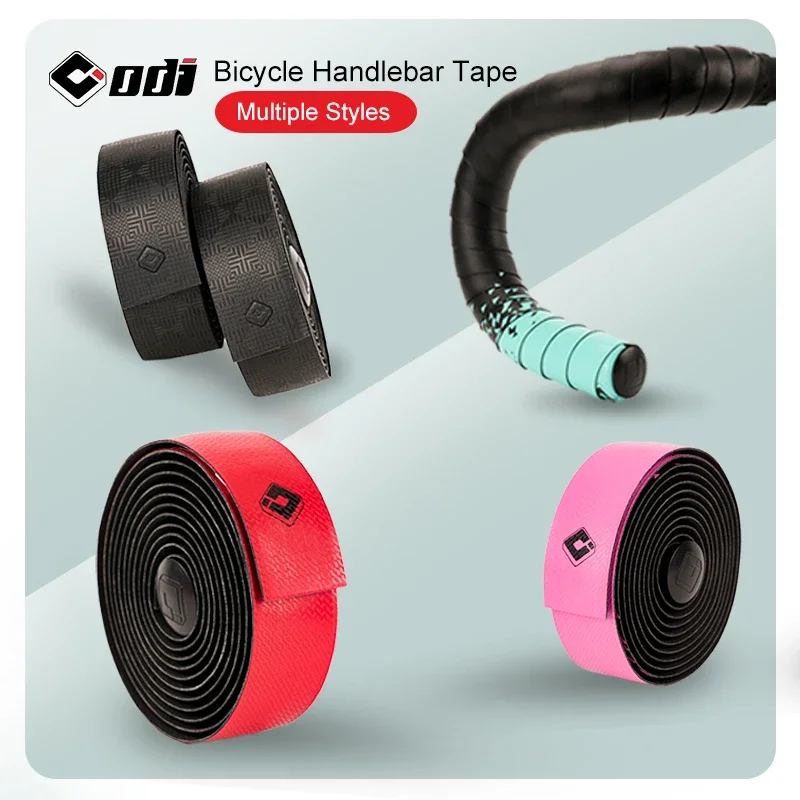 ODI Road Bike Bar Tape Ultra-light Gradient Bicycle Handlebar Strap Breathable PU EVA Anti Slip Handle Belt Shock Absorption