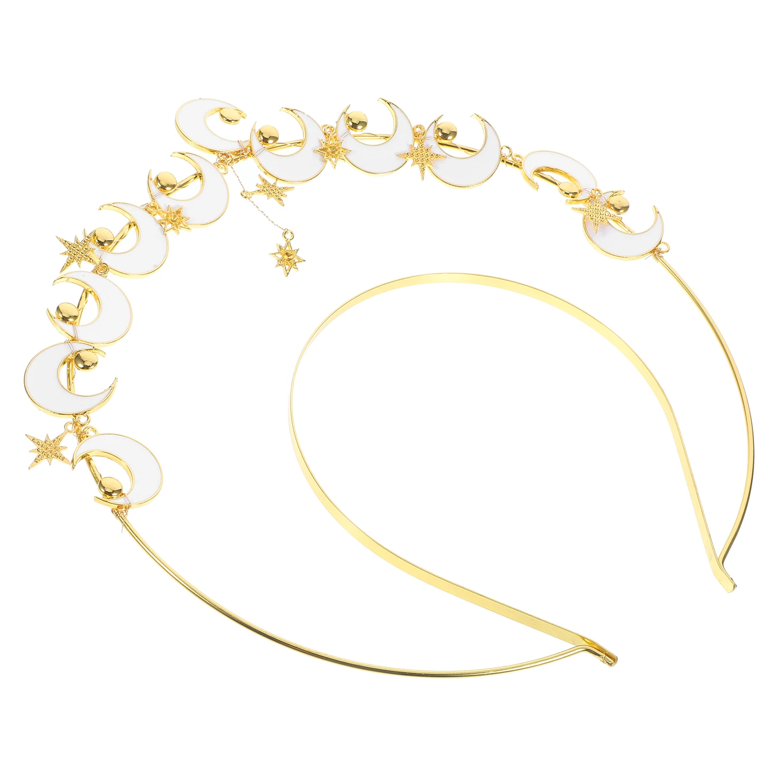 

Moon Headb Bridal Hair Accessories Wedding Prom Metal Moon Headb For Women Crown Headpiece Tiara Elegant Stylish