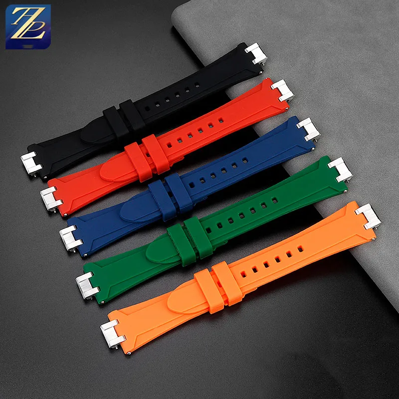 Rubber Watchband For Aikon Series AI6008 AI6007 AI6038 AI6058 Waterproof Silicone Watch Strap Quick Release Steel End Link