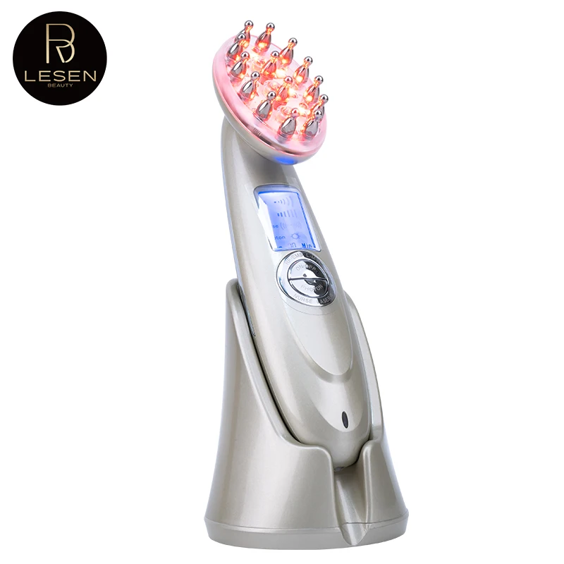 مشط تدليك كهربائي لنمو الشعر من LESEN يقلل من تساقط الشعر ويقوي جذر الشعر لاستعادة الشعر وتقليل شحم الشعر