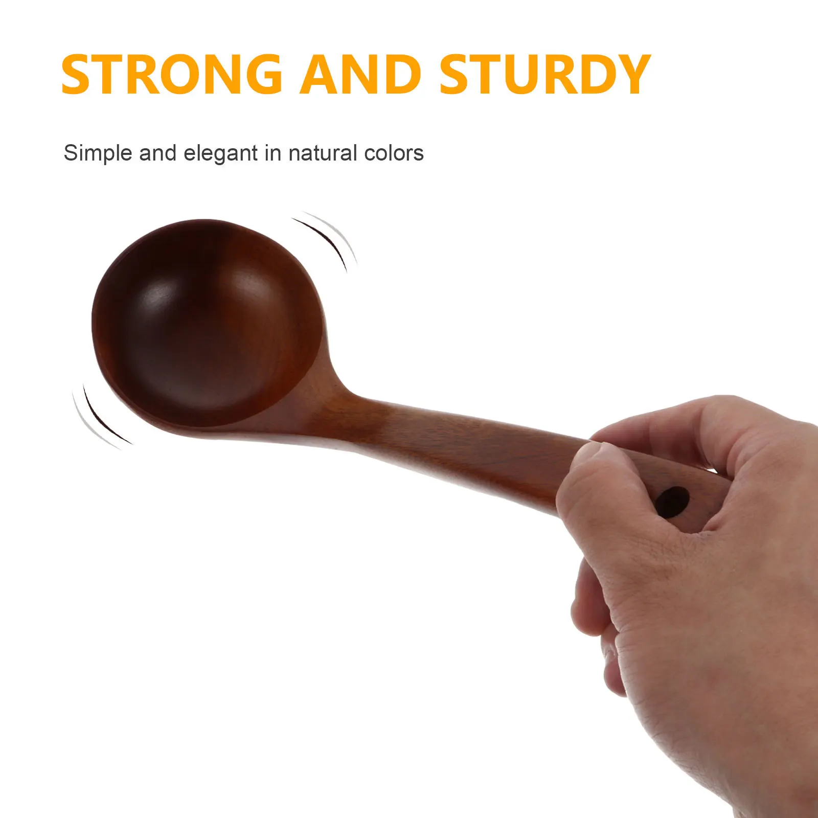 

1Set Wooden Non-Stick Spatula and Ladle Heat Resistant Kitchen Utensils Cooking Tools Anti-Scald Soup Spoon