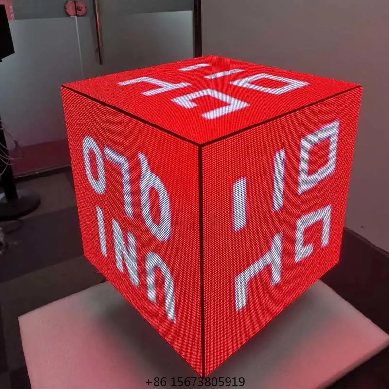 4G Wifi App Indoor Outdoor Full Color Advertising Sign P2.5 Cube LED Display Screen