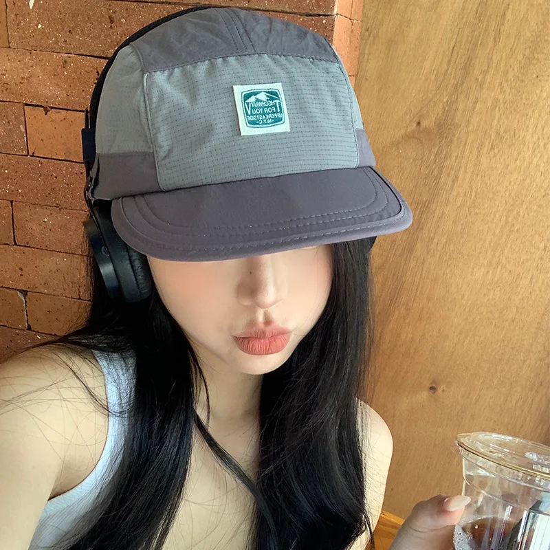 Japanese Retro Five-panel Skateboard Hat for Men and Women Summer Street Leisure Sunscreen Thin Quick-drying Baseball Cap