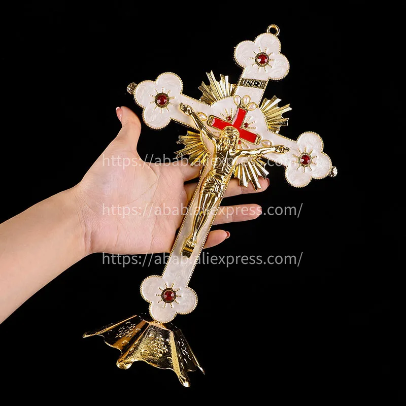 

Extra large exorcism cross church decorations, Jesus large cross ornaments jewelry. 185x295mm