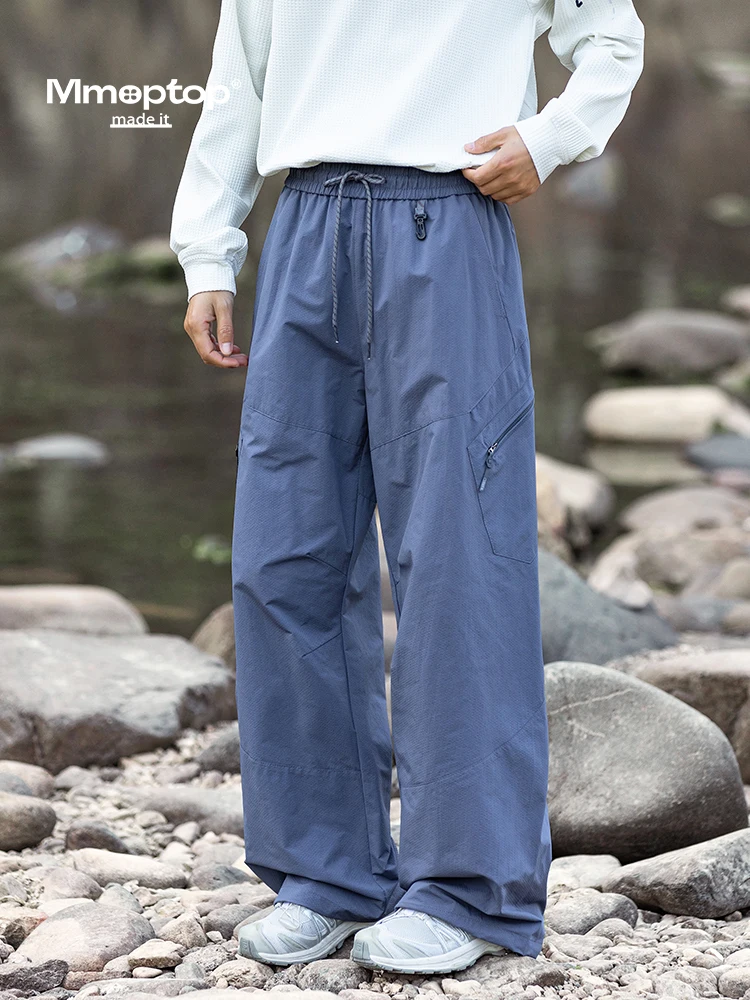 

MMOPTOP Men's Outdoor Waterproof Sports Casual Pants Spring 2026 New American Functional Straight Leg Loose Fit Trousers