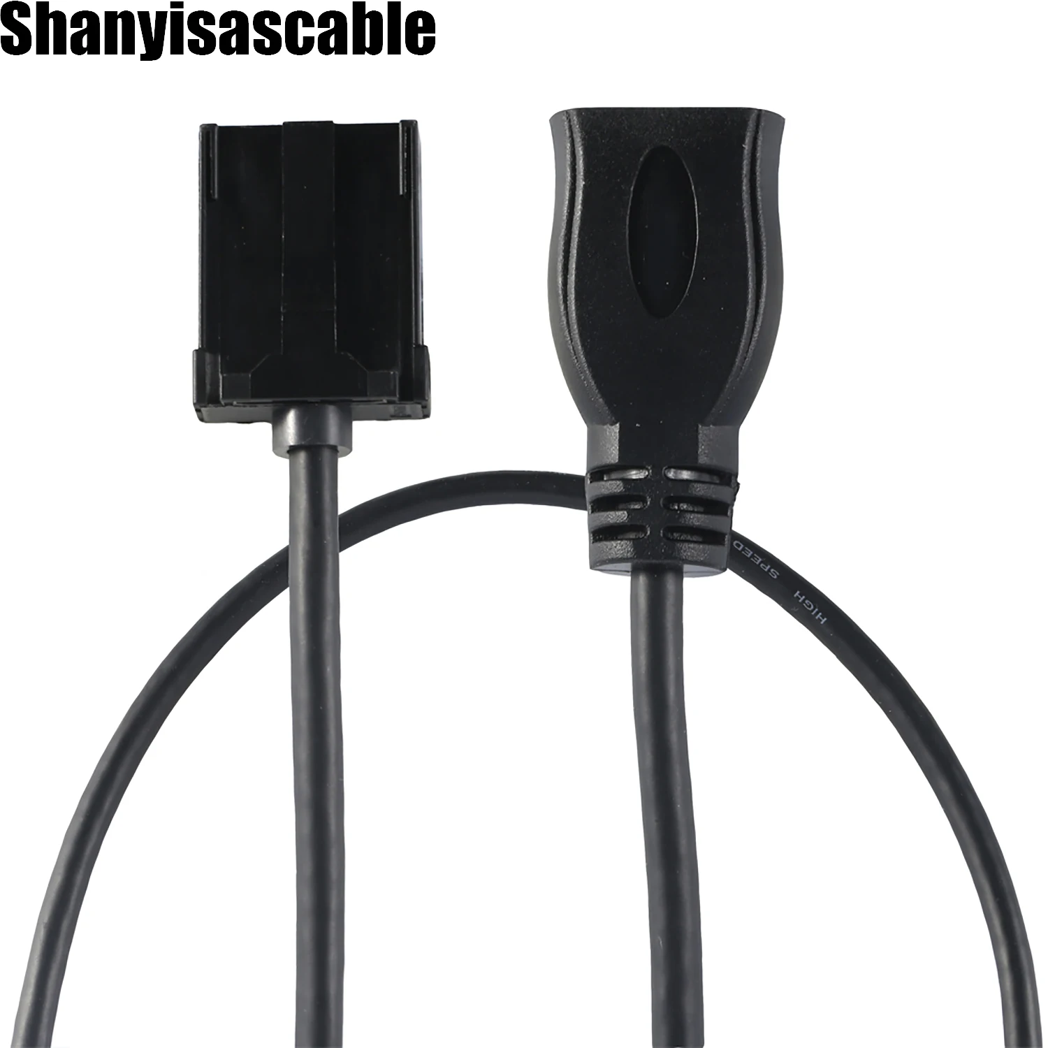 1.0M HDMI E Type ABS 19P Male to HDMI A Type Female Black Molding with Ethernet Cable Adapter